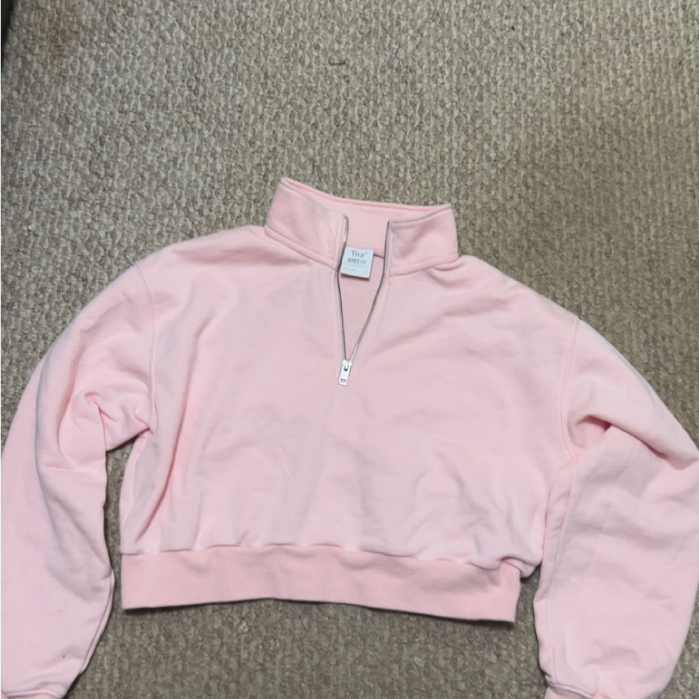 Aritzia TNA Pink Half-Zip Women's Top